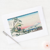 Katsushika Hokusai - Teehaus bei Koishikawa Rechteckiger Aufkleber (Umschlag)