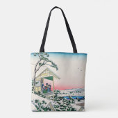 Katsushika Hokusai - Teehaus bei Koishikawa Tasche (Rückseite)