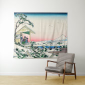 Katsushika Hokusai - Teehaus bei Koishikawa Wandteppich (Beispiel (Horizontal))