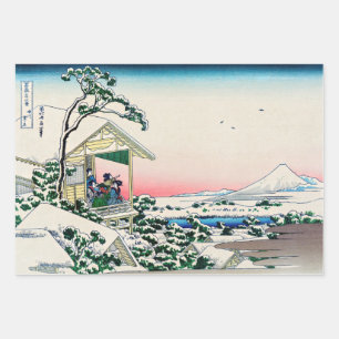 Katsushika Hokusai - Teehaus in Koishikawa Geschenkpapier Set