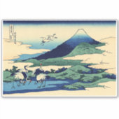Katsushika Hokusai - Umegawa in der Provinz Sagami Aufkleber (Vorderseite)