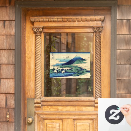 Katsushika Hokusai - Umegawa in der Provinz Sagami Fensteraufkleber (Haustür)