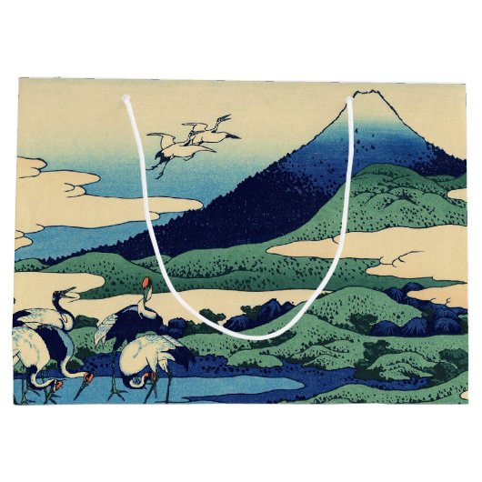 Katsushika Hokusai - Umegawa in der Provinz Sagami Große Geschenktüte (Rückseite)