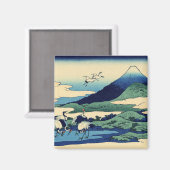 Katsushika Hokusai - Umegawa in der Provinz Sagami Magnet (Vorderseite/Rückseite)