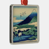 Katsushika Hokusai - Umegawa in der Provinz Sagami Ornament Aus Metall (Rechts)
