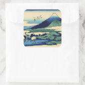 Katsushika Hokusai - Umegawa in der Provinz Sagami Quadratischer Aufkleber (Tasche)
