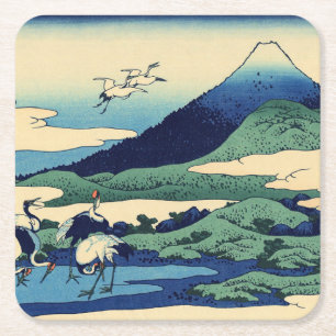 Katsushika Hokusai - Umegawa in der Provinz Sagami Rechteckiger Pappuntersetzer