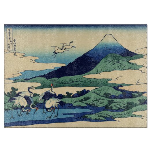 Katsushika Hokusai - Umegawa in der Provinz Sagami Schneidebrett (Vorderseite)