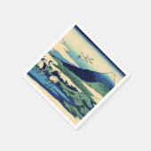 Katsushika Hokusai - Umegawa in der Provinz Sagami Serviette (Ecke)