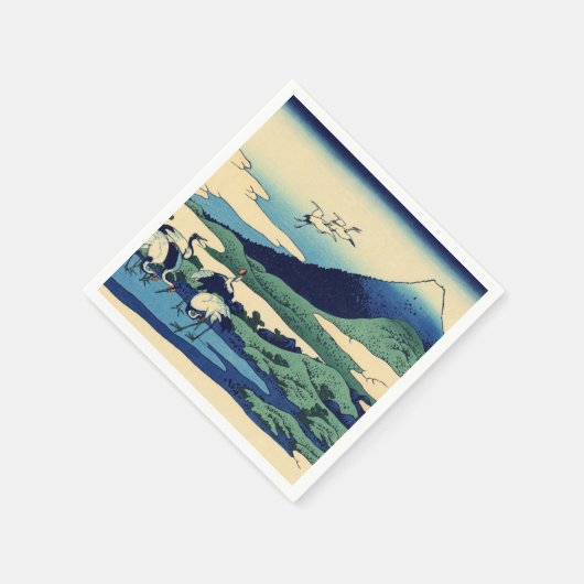 Katsushika Hokusai - Umegawa in der Provinz Sagami Serviette (Ecke)