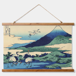 Katsushika Hokusai - Umegawa in der Provinz Sagami Wandteppich Mit Holzrahmen