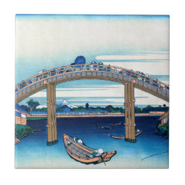 Katsushika Hokusai - Unter der Mannenbrücke, Fukag Fliese