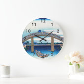 Katsushika Hokusai - Unter der Mannenbrücke, Fukag Große Wanduhr (Zuhause)