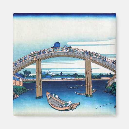 Katsushika Hokusai - Unter der Mannenbrücke, Fukag Magnet (Vorne)