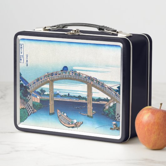 Katsushika Hokusai - Unter der Mannenbrücke, Fukag Metall Brotdose (Beispiel)