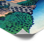 Katsushika Hokusai - Unter der Mannenbrücke, Fukag Poster (Ecke)