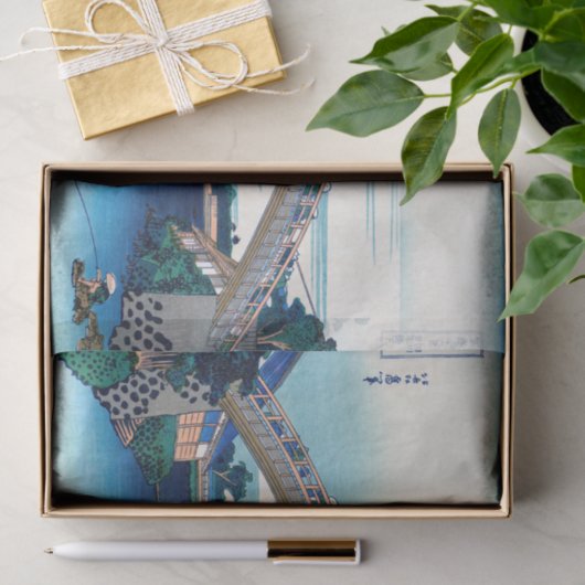 Katsushika Hokusai - Unter der Mannenbrücke, Fukag Seidenpapier (Geschenk)