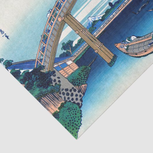 Katsushika Hokusai - Unter der Mannenbrücke, Fukag Seidenpapier (Ausschnitt)