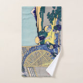 Katsushika Hokusai - Wassermühle in Onden Badhandtuch Set (Handtuch)