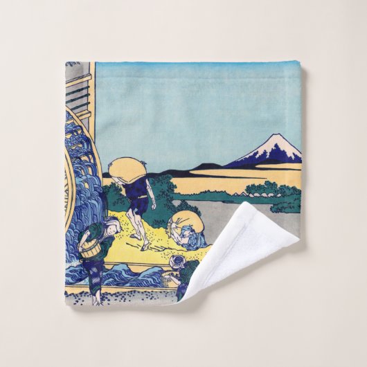 Katsushika Hokusai - Wassermühle in Onden Badhandtuch Set (Waschlappen)