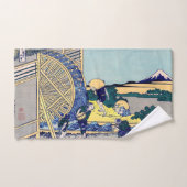 Katsushika Hokusai - Wassermühle in Onden Badhandtuch Set (Handtuch)