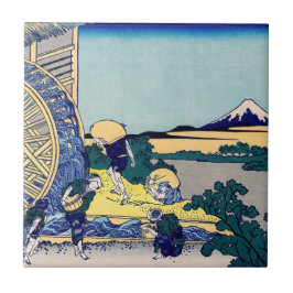 Katsushika Hokusai - Wassermühle in Onden Fliese