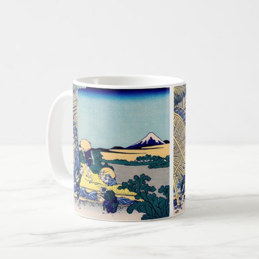 Katsushika Hokusai - Wassermühle in Onden Kaffeetasse (Vorderseite Links)