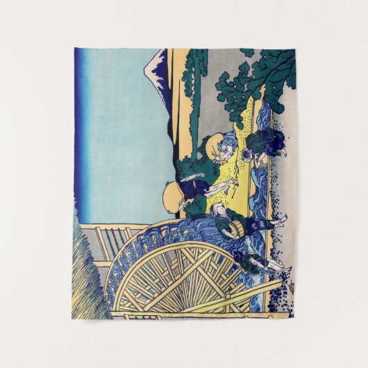 Katsushika Hokusai - Wassermühle in Onden Wandteppich (Vorderseite)