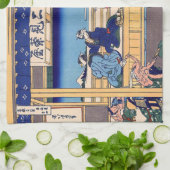 Katsushika Hokusai - Yoshida auf dem Tokaido Geschirrtuch (Gefaltet)