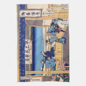 Katsushika Hokusai - Yoshida auf dem Tokaido Geschirrtuch (Vertikal)