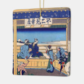 Katsushika Hokusai - Yoshida auf dem Tokaido Keramikornament (Links)