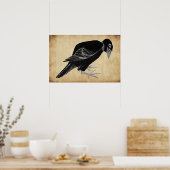 Katsushika Hokusais Crow 1814 Poster (Küche)