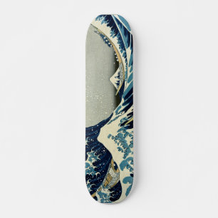 Katsushika Hokusais große Welle weg von Kanagawa Skateboard