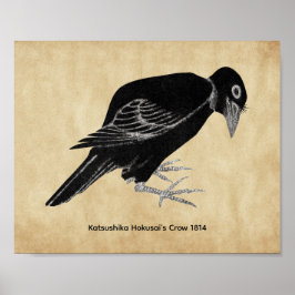 Katsushika Hokusais Krähe 1814 Poster