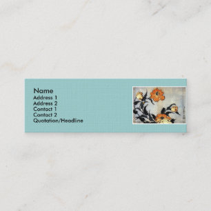 Katsushika Hokusais Mohnblumen Mini Visitenkarte