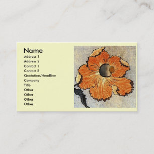 Katsushika Hokusais Mohnblumen Visitenkarte