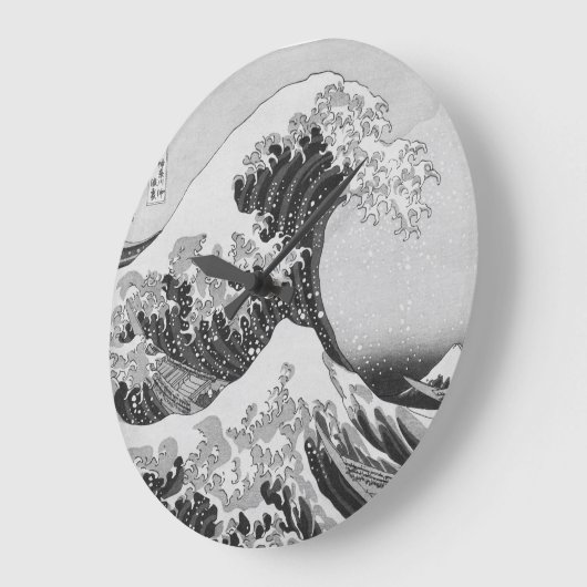 Katsushika Hokusai's The Great Wave off Kanagawa - Große Wanduhr (Winkel)