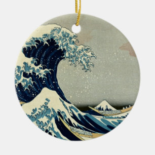 Katsushika Hokusai's The Great Wave off Kanagawa Keramik Ornament