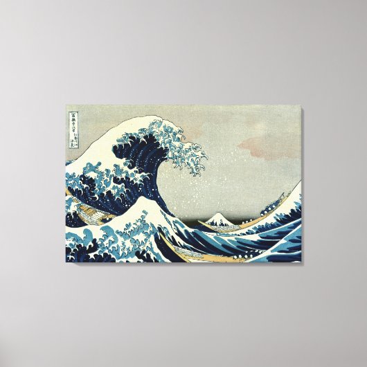 Katsushika Hokusai's The Great Wave off Kanagawa Leinwanddruck (Vorderseite)