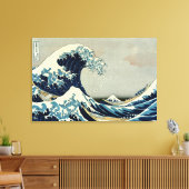 Katsushika Hokusai's The Great Wave off Kanagawa Leinwanddruck (Insitu (Wohnzimmer))