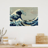 Katsushika Hokusai's The Great Wave off Kanagawa Poster (Küche)