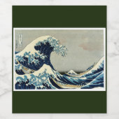 Katsushika Hokusai's The Great Wave off Kanagawa Weinetikett (Einzelnes Label)