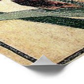 Katsushika Hokusais Ukiyo-e Woodcut Print: Irische Poster (Ecke)