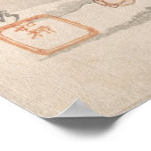 Katsushika Hokushū Rabbit im Snow-Poster Poster (Ecke)