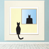 Katt i fönster leinwanddruck (Insitu (Holzboden))