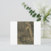 Katt Og Ekorn von Theodor Severin Kittelsen Postkarte (Stehend Vorderseite)