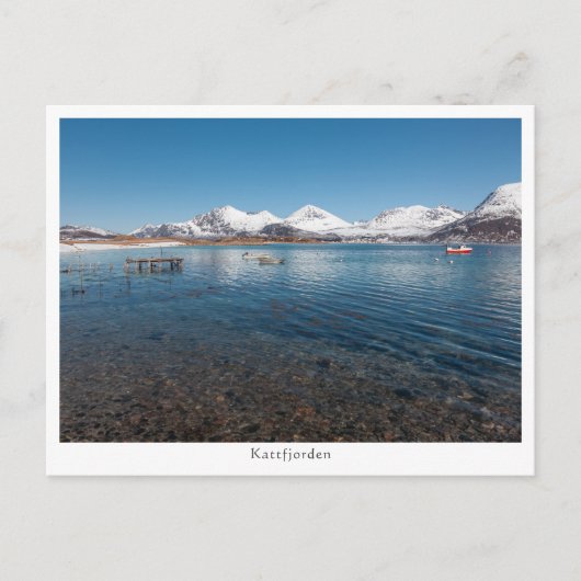 Kattfjorden Norwegen Postkarte (Vorderseite)