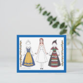 Katti of Sweden Paper Doll Postcard Postkarte (Stehend Vorderseite)