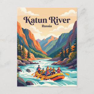 Katun-Fluss Altai White Water Rafting Russland Postkarte