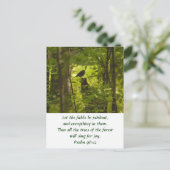 Katvogel im Waldgrün Postkarte (Stehend Vorderseite)